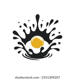 Abstract Egg Yolk Splash Vector Art for Creative Food Branding and Graphics