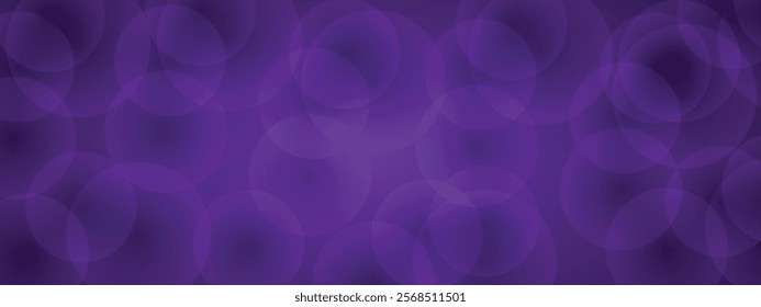 Abstract eggplant defocused background with circle shape bokeh spots. Dark Purple color of bokeh glitter light background. EPS vector illustration