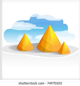 Abstract Egyptian pyramid.  Landscape