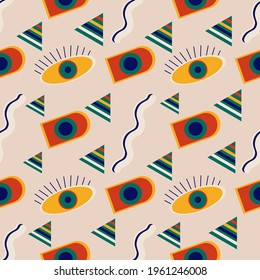 Abstract Egyptian style pattern for use in packaging or textiles