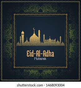 Abstract Eid Al Adha Mubarak religious background