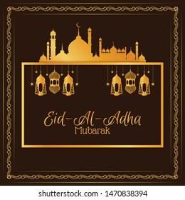 Abstract Eid Al Adha Mubarak religious background