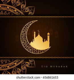 Abstract Eid Mubarak background design
