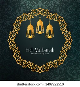 Abstract Eid Mubarak background vector