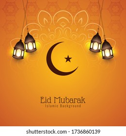 Abstract Eid Mubarak beautiful greeting background design