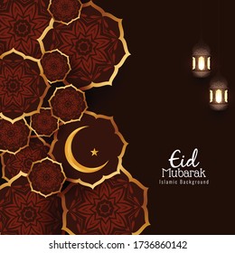 Abstract Eid Mubarak beautiful greeting background design