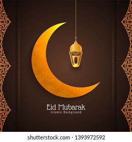 Abstract Eid Mubarak Beautiful religious background vector