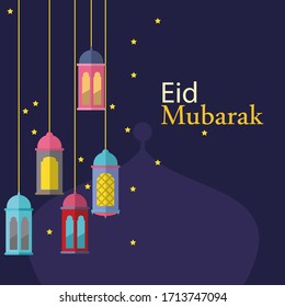 Abstract eid mubarak decorative religious background