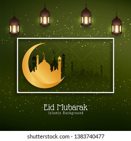 Abstract Eid Mubarak festival decorative background vector