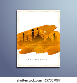 Abstract Eid Mubarak flyer design