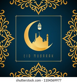 Abstract Eid Mubarak Islamic background