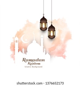 Abstract Eid Mubarak Islamic design background vector