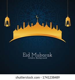 Abstract Eid Mubarak Islamic festival background design