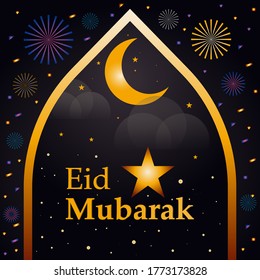 abstract eid Mubarak and Islamic new year background. Islamic background. 