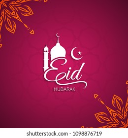 Abstract Eid Mubarak Islamic religious background