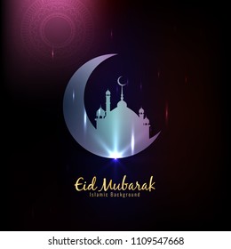 Abstract Eid Mubarak Islamic religious background