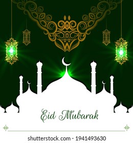 Abstract Eid Mubarak Islamic vector background design vector