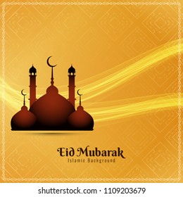 Abstract Eid Mubarak religious background illustration