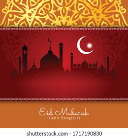 Abstract Eid Mubarak religious background