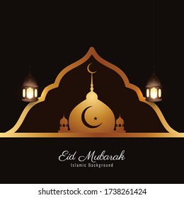 Abstract Eid Mubarak religious background vector