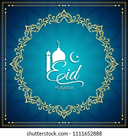Abstract Eid Mubarak religious islamic background