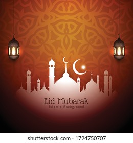 Abstract Eid Mubarak religious Islamic background