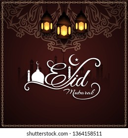 Abstract Eid Mubarak vector Islamic background