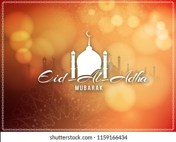 Abstract Eid-Al-Adha mubarak decorative religious vector background
