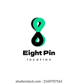 abstract eight pin logo template
