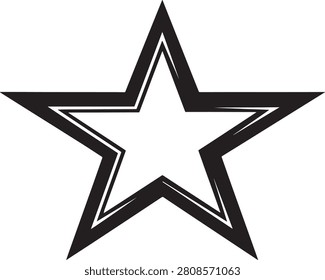 An abstract eight-pointed star featuring strong alternating black and white segments, producing a compelling sense of depth and movement.