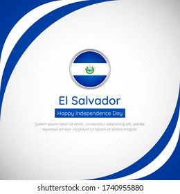 Abstract El Salvador country flag background. Classic happy independence day of El Salvador vector illustration.
