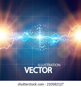 Abstract electric background. Vector illustration