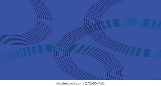 Fundo azul elétrico abstrato com linhas elípticas da marinha