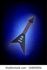 Abstract electric guitar and bolts