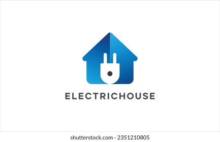 abstract electric home vector logo design template