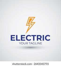 Plantilla de diseño de logotipo eléctrico Abstractas