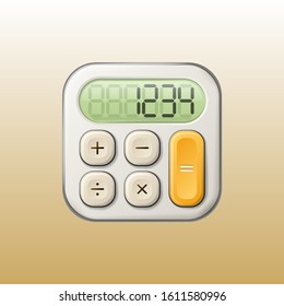 Abstract Electric School Mathematical Calculator Numbers Icon Logo Symbol Vector Design Style