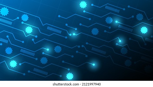 Resumen de líneas de circuito de tecnología eléctrica. fondo de datos digitales de conexión futurista. EP.6.hi-tech concepto de comunicación concepto de innovación vector