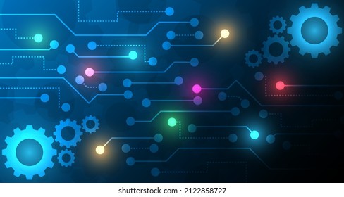 Abstract electric technology circuit lines. futuristic connection digital data background. EP.7.hi-tech communication concept innovation background vector