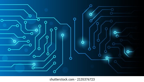 Resumen de líneas de circuito de tecnología eléctrica. fondo de datos digitales de conexión futurista. EP.14.hi-tech concepto de comunicación innovación ilustración vectorial fondo 