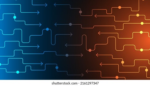 Abstract electric technology circuit lines. futuristic connection digital data background. EP.33.hi-tech communication concept innovation vector illustration background 
