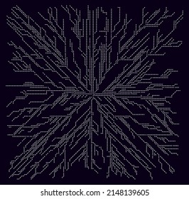 Resumen del circuito eléctrico. Plantilla de diseño de ilustración vectorial. Antecedentes tecnológicos. Patrón de árbol de la tecnología de la placa de circuito.