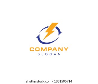 Abstract electrical, energy, power logo vector design