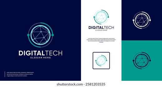 abstract electrical network circuit, with digital concept of modern technology, global, science, graphic design template.