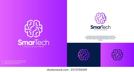 abstract electrical network human brain shape , modern technology , graphic design template.