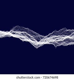 Abstract electricity background. Imitation of water splash. Fluid motion. Vector illustration