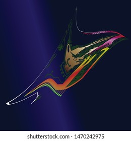 Abstract Electronic boards with lines and chips. elegant illustration