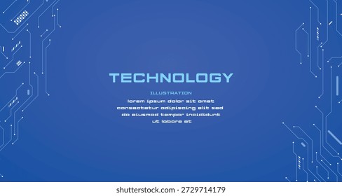 Abstract Electronic Circuit Background for Modern Technology Design