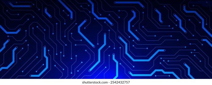 Abstract electronic circuit board texture for futuristic technology background. Computer board and engineering concept. Vector illustration