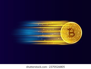 Abstract Electronic cryptocurrency and modern technology background. Bitcoin and blockchain. Crypto exchange. Future image. Online banking, and financial communications.